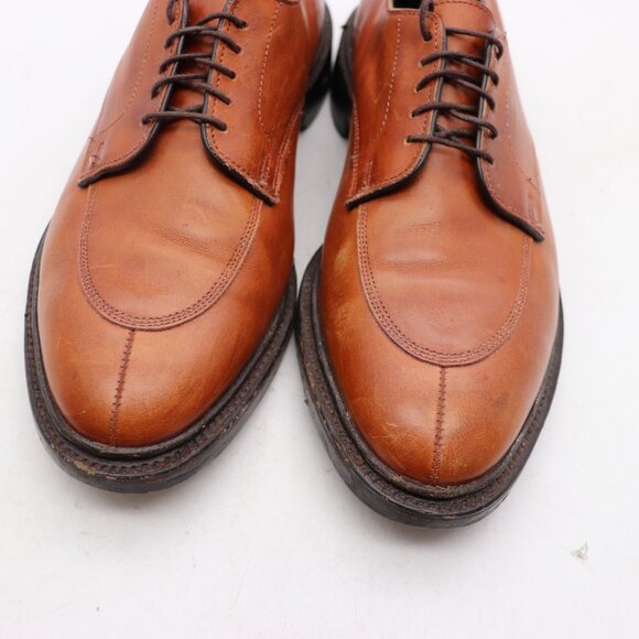 Allen Edmonds Walton Shoes Men\'s 10 D Brown Leather Split Toe Dress Derby USA